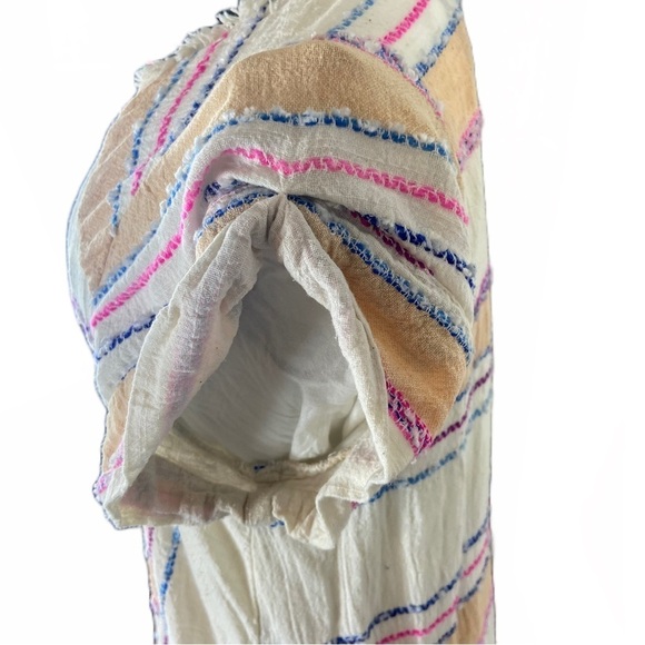 Anthropologie Holding Horses Striped Frayed Hem Mini Dress Boho Size Small - Picture 5 of 7